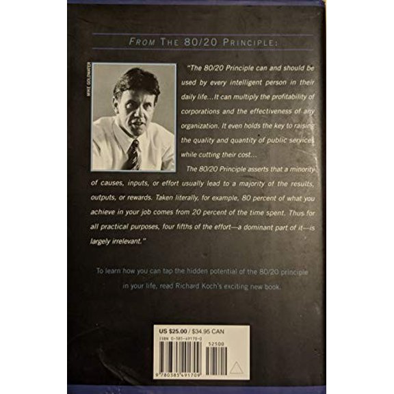 Pre-Owned The 80/20 Principle: The Secret of Achieving More with Less (Hardcover) 0385491700 9780385491709