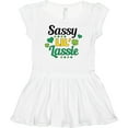 thumbnail image 3 of Inktastic Saint Patrick's Day Sassy Lil' Lassie with Shamrocks Girls Baby Dress, 3 of 5