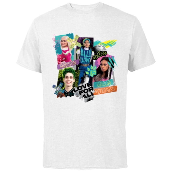 Disney Channel Zombies 3 Love for All, All Kinds of Love - Short Sleeve Cotton T-Shirt for Adults - Customized-White