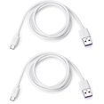 thumbnail image 2 of Cable USB a Micro USB Smays 1 m Paquete de 2 Blanco, 2 of 4
