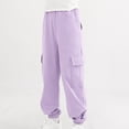 thumbnail image 4 of Cargo Sweatpants for Boys Girls School Baggy Pants Kids Summer Elastic Waist Casual Athletic Joggers Trendy, 4 of 9