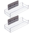 thumbnail image 2 of Tnobhg 2Pcs Floating Shelves Wall Mounted Storage Rust-proof And Easy to Clean with Black Metal Frame for Bathroom Bedroom Kitchen, 2 of 8