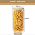 thumbnail image 2 of Glass Storage Jar - 4 pieces 1400ML Airtight glass container, used for airtight storage, can hold all kinds of cereals, tea, snacks, dried fruits, etc, 2 of 4