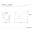 thumbnail image 2 of Kingston Brass K188E7 Diverter Tub Spout with Flange, Brushed Brass, 2 of 2