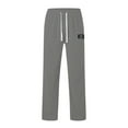 thumbnail image 2 of KHONTS Men's Corduroy Casual Pants Fashion Loose Fit Wide Leg Pants Straight Sweatpants with Elastic Waist Drawstring Grey XXXXXL, 2 of 5