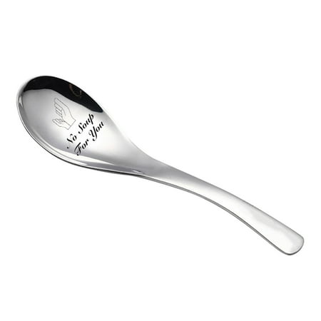 

Wofedyo Home & Kitchen Engraved Spoon Wonderful Present For Lover Couple And Girlfriend Boyfriend Dinner Tableware Soup Spoons With Engraving