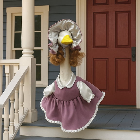 Goose Outfits for Cement Goose, Goose Outfits Goose Porch Clothing, Porch Goose Accessories Goose Decor for 23 In Outdoor Garden Yard Patio Statue