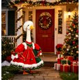 thumbnail image 2 of RUINIXCW Winter Christmas Porch Goose Outfit for 23 inch Cement Plastic Goose Statue Accessories Garden Porch Goose Clothes Plush Trim Xmas Dress and Hat Set Yard Patio Lawn Decor (No Goose), 2 of 6