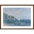 thumbnail image 2 of Art.com Cliffs and Sailboats at Pourville Giclee Print by Claude Monet, Brown Frame Wall Art, 29" x 21", 2 of 5