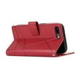 thumbnail image 5 of Nalacover Case for iPhone 8 Plus / iPhone 7 Plus - Card Holder PU Leather Flip Wallet Cover with Magnetic Clasp Stand Hand Strap, Soft TPU Inner Shockproof Anti-Scratches Case, Red, 5 of 10