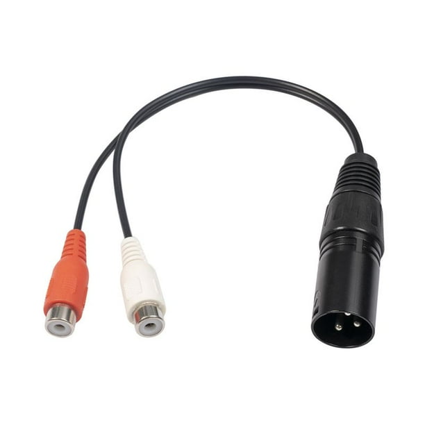Cable Divisor XLR una RCA Y, 3 , XLR Macho una 2RCA, Amplificador Hembra, Enchufe Mezclador, Cable AV, XLR una Cable RCA Dual, 20Cm
