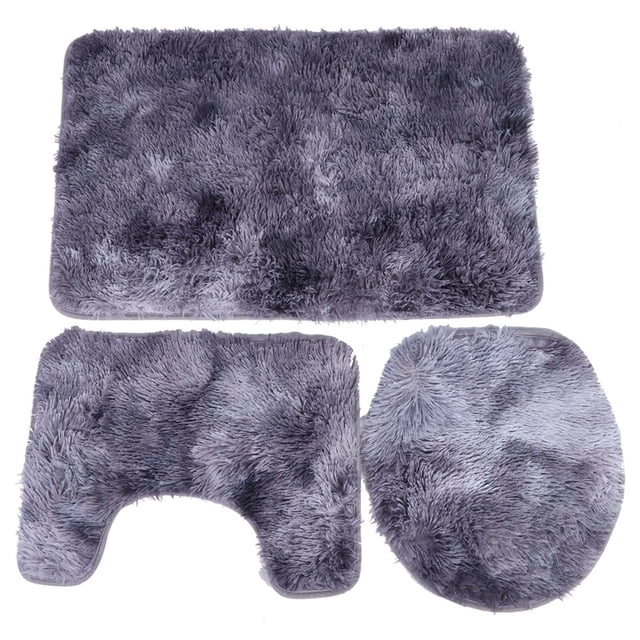 Juego de 3 alfombrillas de baño, suaves y antideslizantes, para tapa de inodoro, alfombrilla de baño, decoración del hogar, color morado