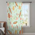 thumbnail image 3 of Easter Eggs Sheer Curtains 108" Extra Long, Carrots Spring Daisy Botanical Rustic Green Light Filering Curtains, Privacy Drapes Simi Floor to Veiling Curtain for Living Room Large Window Treatment, 3 of 9