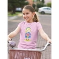 thumbnail image 2 of Girl With A Bouquet Of Flowers T-Shirt Juniors -Image by Shutterstock,  Medium, 2 of 4