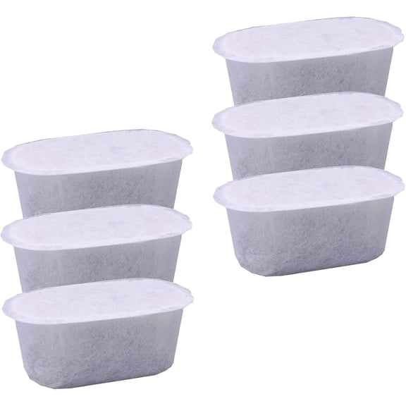 6 Pack Advanced Replacement Water Filter Cartridges for Mr. Coffee Easy Measure and Dishwashable 12-Cup Coffee Makers, 2-step Advanced Filtration System with Activated Carbon and ion Exchange Resin