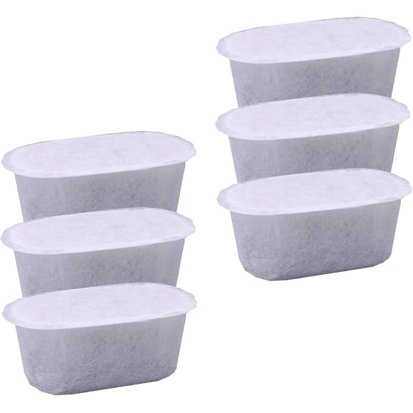 Lot de 6 Cartouches de Filtre à Eau de Remplacement Avancées pour Cafetières Mr. Coffee Easy Mesure et 12 Tasses Lavables à la Vaisselle, Système de Filtration Avancé en 2 Étapes avec Charbon Actif et Résine à Échange d'Ions