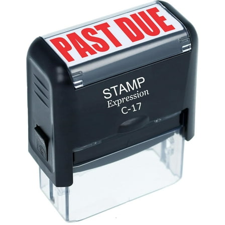 StampExpression - Past Due Office Self Inking Rubber Stamp, Red Ink (A-5115)