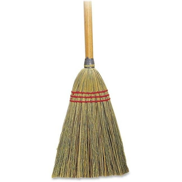 Wood Lobby Corn & Fiber Broom - Natural