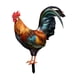 thumbnail image 3 of Inserto decorativo de jardín, estacas de animales de gallina, estatua de gallina de jardín de metal vívido, estaca de jardín de pollo para de, 3 of 9