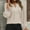 Beige, variant on Athletic Tops Beige Pleated V-Neck Party Tops for Women Long Sleeve Ruffle Trim Sleeve Tops