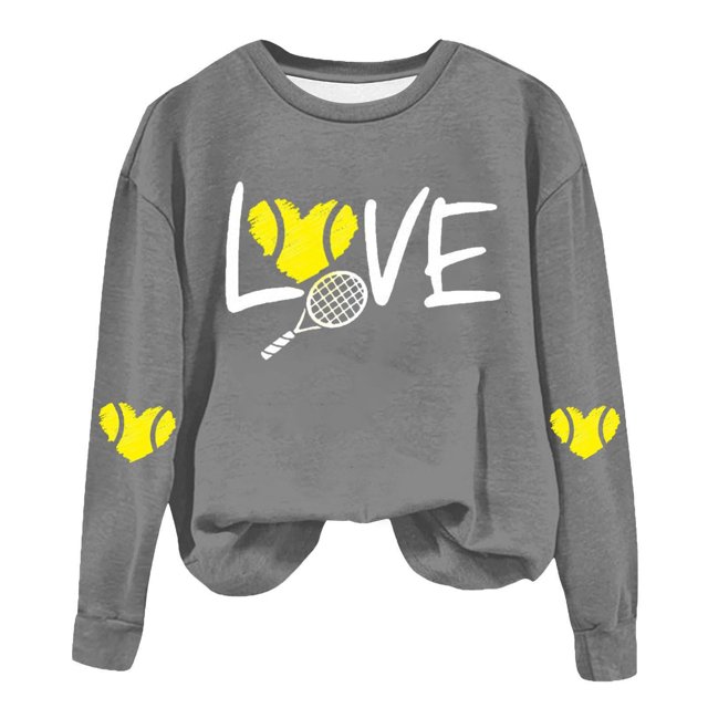 Timegard Womens Crewneck Sweatshirt Fall Loose Comfy Drop Shoulder Print Long Sleeve Pullover Tops