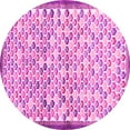 thumbnail image 1 of Ahgly Company Indoor Round Abstract Pink Contemporary Area Rugs, 6' Round, 1 of 4
