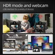 NBD Digital Camera 48MP 4K Video Camera 3.0 Inch Flip Screen Camcorder YouTube Vlogging Camera  with Wide Angle Lens and 16X Digital Zoom