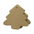 thumbnail image 1 of Miangastore 50pcs Christmas Tree Shape Label Kraft Paper Vintage Blank Name Tag Price Tags Wedding Party Gift Tags (Brown), 1 of 8
