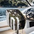 thumbnail image 3 of KUIFORTI American Flag Boat Seat Cover Foldable Outdoor Pontoon Captain Boat Bench Chair Cover UV Resistant Dust Resistant Universal Boat Accessories for Outdoor Yacht Ship Fishing, 3 of 7