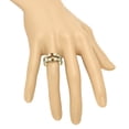 thumbnail image 3 of Dazzlingrock Collection 0.80 Carat (ctw) 14K Champagne & White Diamond Ladies 3 Stone Wedding Band 3/4 CT, Yellow Gold, Size 10, 3 of 4