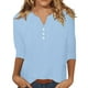 thumbnail image 1 of Vestidos Casuales Para Mujer, Blusas De Mujer De Moda Camisa de lino y lino para mujer, de moda, de color liso, con botones, cuello en V, holgada, manga larga, con cuello en V, 1 of 9