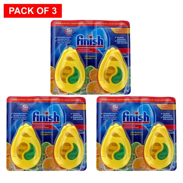 Ambientador para máquina Finish Twin Citrus (paquete de 3)