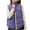 Purple, variant on Uaswgudfs ​Sleeveless Quilted Vest: Women's Autumn Zip-Front High Collar Coat with Side Ties & Pockets - Fitted Silhouette​
