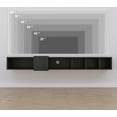 thumbnail image 6 of Belt 71" Wall Mounted Floating Entertainment Media Console Wood Black, 6 of 9