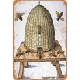 thumbnail image 1 of Letrero de metal con diseño retro de abeja para decoración del hogar, cocina, baño, granja, jardín, garaje, citas inspiradoras, tamaño: 8 x 12 pulgadas, 1 of 4