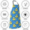 thumbnail image 5 of Kdxio Cute Yellow Rubber Ducks Apron with Pockets Adjustable Kitchen Aprons for Men Women Waterproof Aprons for Cooking,Drawing,Crafting, Baking Household Cleaning, 5 of 5
