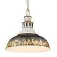 thumbnail image 3 of Golden Lighting Kinsley 1-light Pendant in Antique Black Iron shade, 3 of 7
