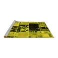 thumbnail image 2 of Ahgly Company Machine Washable Indoor Square Patchwork Yellow Transitional Area Rugs, 4' Square, 2 of 4