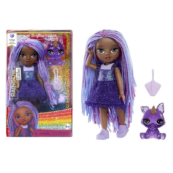 Rainbow High Littles – Indigo Bailey, Purple 5.5" Posable Small Doll