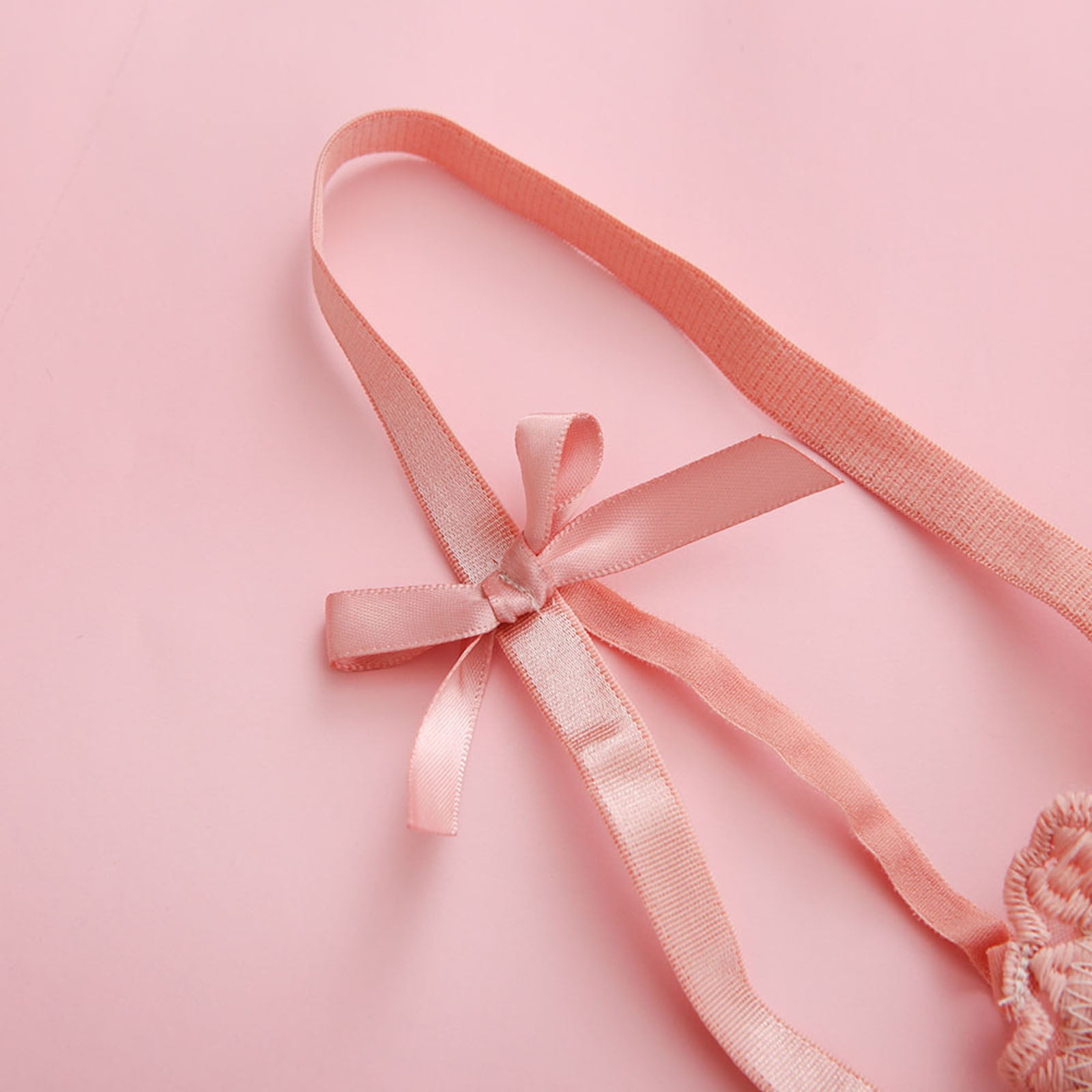 Eve- Lace Ribbon bow Print Satin Pink Bras – secretplaceps91