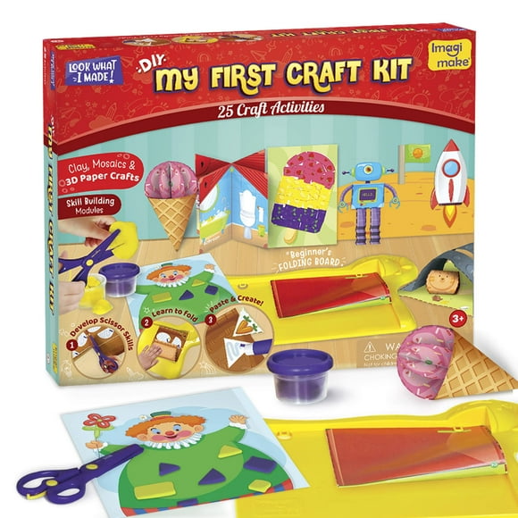 Imagimake My First Craft Kit | Arts and Crafts for Children Aged 3-5 Years | Scissors Skills | Craft Kit for Toddlers | Gifts for Girls and Boys