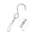thumbnail image 4 of 20pcs Swivel S Hooks Clips For Hanging Garden Wind Spinners Flower Pot Silver, 4 of 5