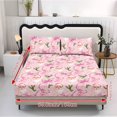thumbnail image 5 of Garronmavis Pink Santa Claus Print 3 Piece Bedding Set, Soft Breathable Fitted Sheet with 2 Pillow, Cute Christmas Themed Bedroom Decor for Kids Adults, 198cm*203cm, 5 of 7