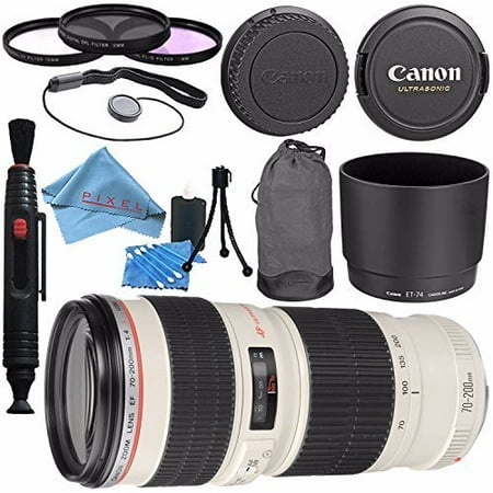 Cleaning Cd Lens Canon EF 70-200mm f/4L USM Lens 2578A002 + 67mm 3pc Filter Kit + Lens Cleaning Kit + Lens Pen Cleaner + Fibercloth Bundle ()