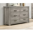 thumbnail image 5 of Beautiful Weathered Antique Finish 6pc Bedroom Set Queen Size Bed Dresser Mirror 2x Nightstands Chest Furniture, 5 of 8
