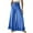 Blue, variant on Women's Drawstring Waist Ruffled Hem Wide Leg Pants Flowy Palazzo Style Lounge Trousers Comfortable Casual Culottes S-2XL