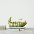 thumbnail image 2 of Bloomingville Resin Leaf Shaped Dish with Bird and Scalloped Edge, Green, 2 of 3
