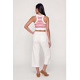thumbnail image 4 of Women's Striped Ribbed Cropped Racerback Tank Top, 4 of 4