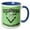 Blue/White, variant on 3drose, Weapons of Math Instruction Fun Algebra Pun Green, 15oz Mug