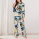 thumbnail image 2 of Fotbe Animals Driving Police Car Conjunto de Pijama de Manga Larga para Mujer con Estampado, Ropa de Dormir de 2 Piezas, Conjunto de Casa Suave y Cómodo con Bolsillos-X-Large, 2 of 7